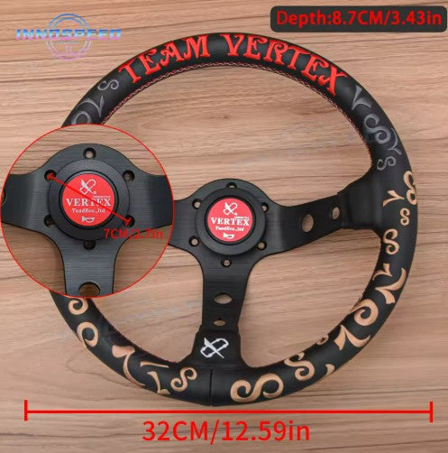 Vertex Decal Customised Steering Wheel - Quick Release aftermarket made