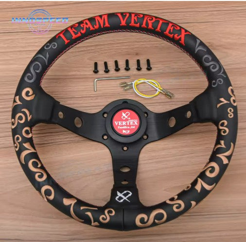 Vertex Decal Customised Steering Wheel - Quick Release aftermarket made
