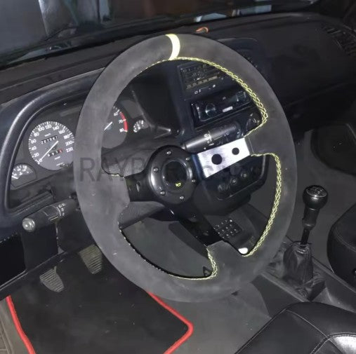 Aftermarket Suede Steering Wheel - quick release