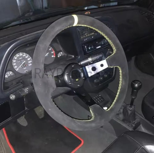 Aftermarket Suede Steering Wheel - quick release