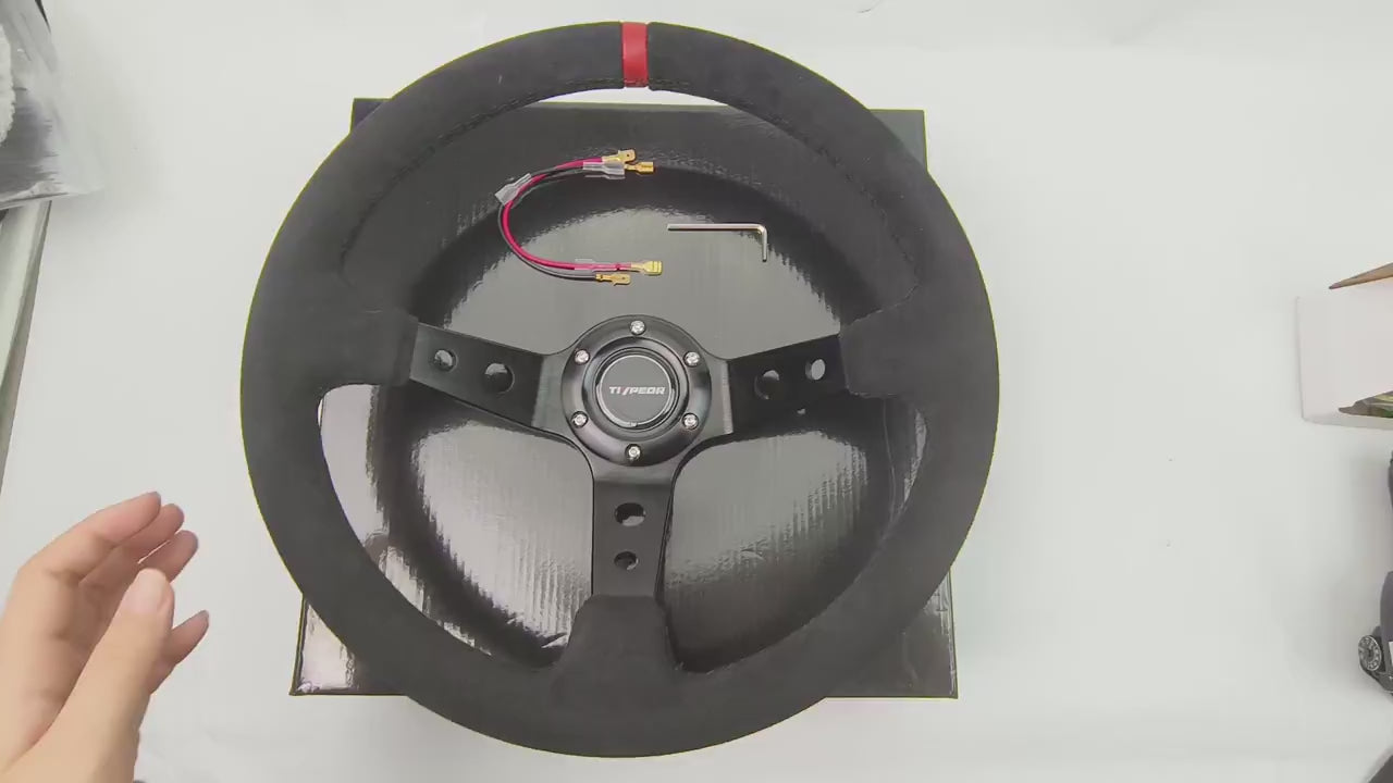 Aftermarket Suede Steering Wheel - quick release